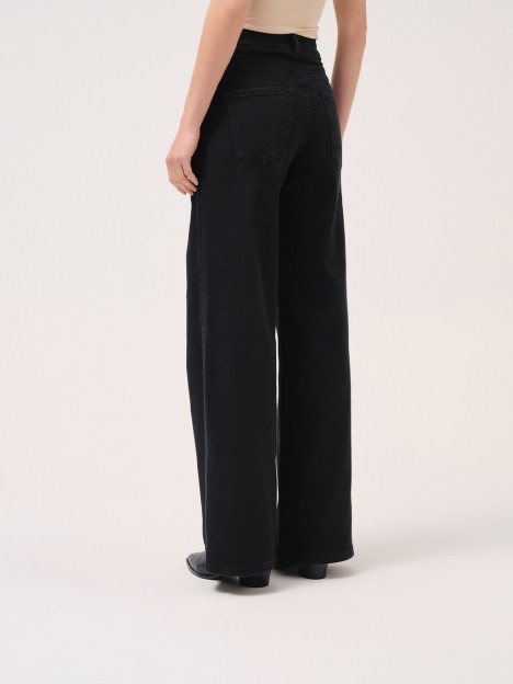 Cal�a de ganga wide leg preto