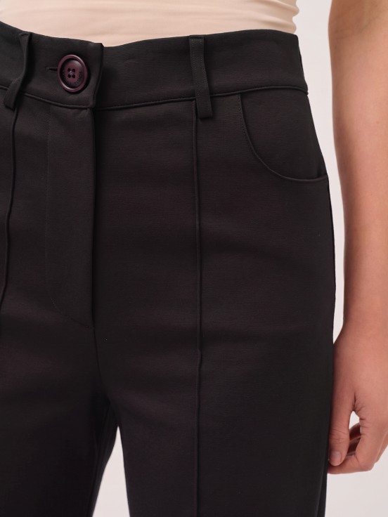 Knit trousers with pockets