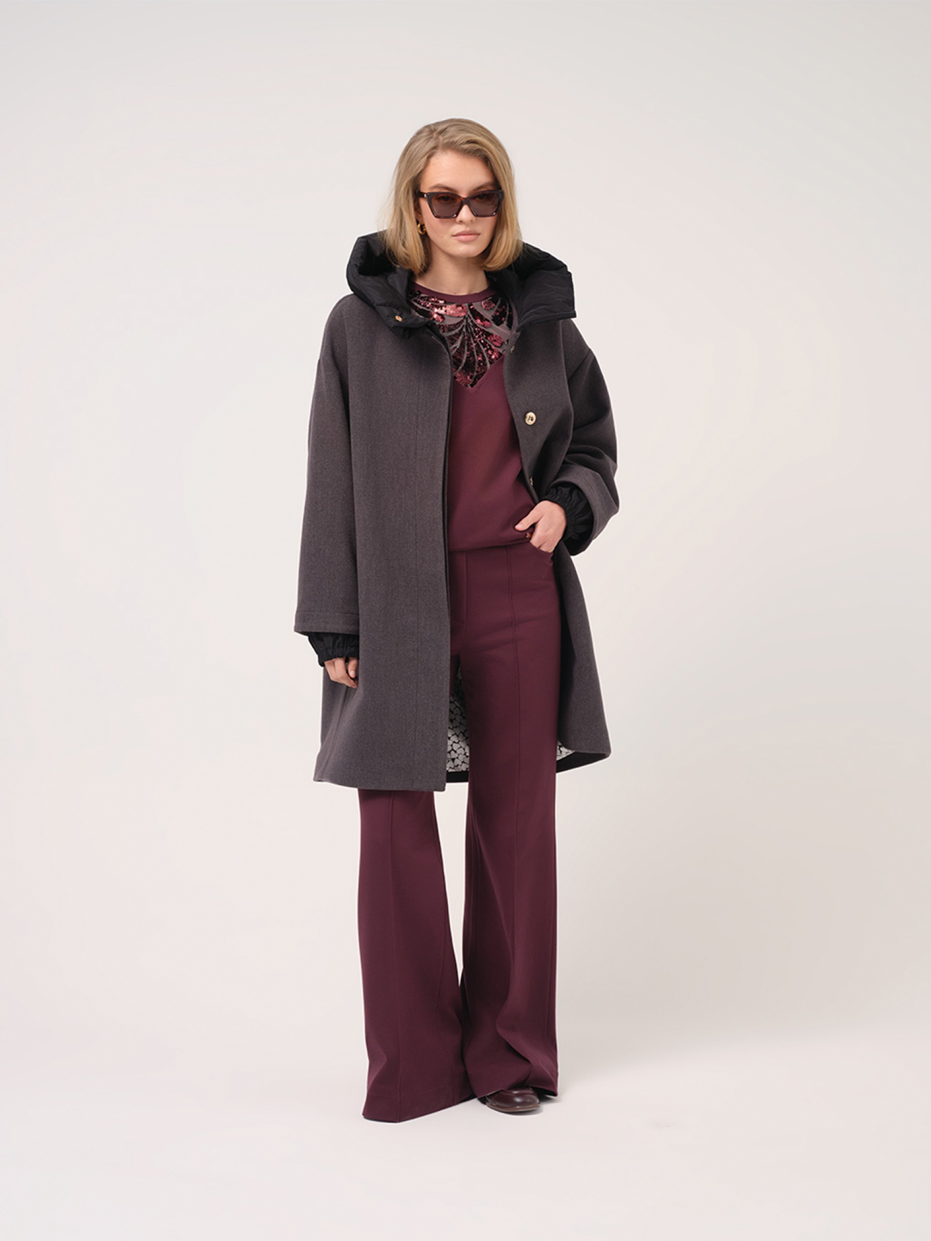 Knit trousers with pockets