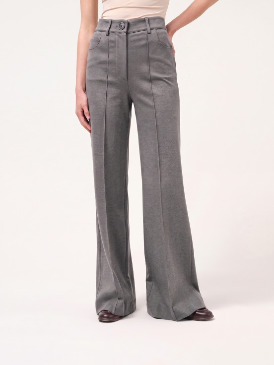 Knit trousers with pockets