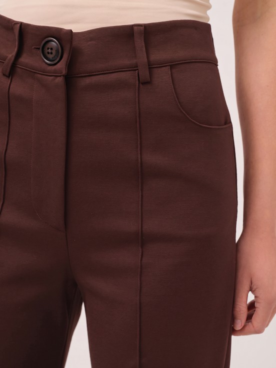 Knit trousers with pockets