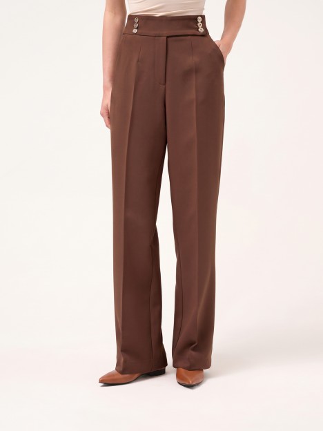 Trousers with buttoned strap Trousers with buttoned strap