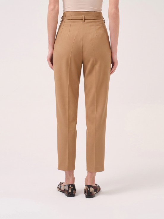 Classic trousers with decorative belt