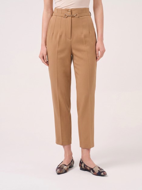Classic trousers with decorative belt Classic trousers with decorative belt