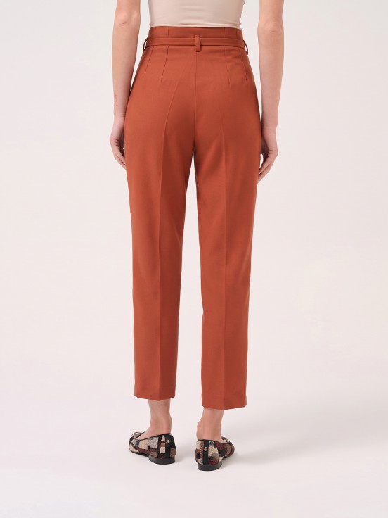 Classic trousers with decorative belt