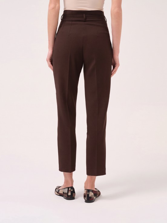 Classic trousers with decorative belt