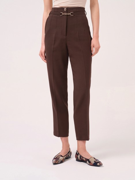 Classic trousers with decorative belt Classic trousers with decorative belt