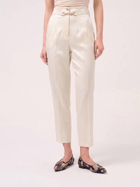 Classic trousers with decorative belt Classic trousers with decorative belt