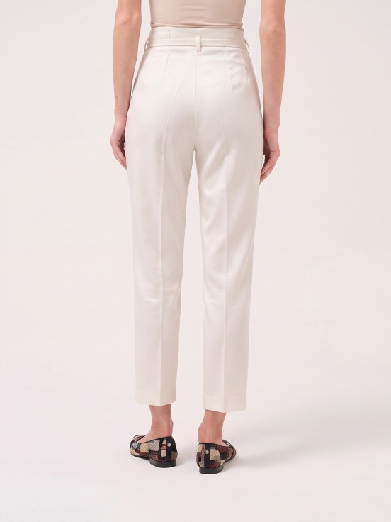 Classic trousers with decorative belt