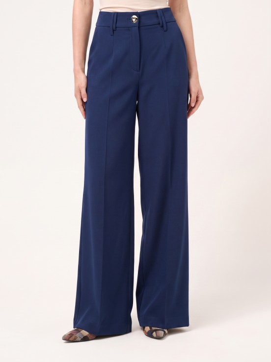 Calça larga lisa
