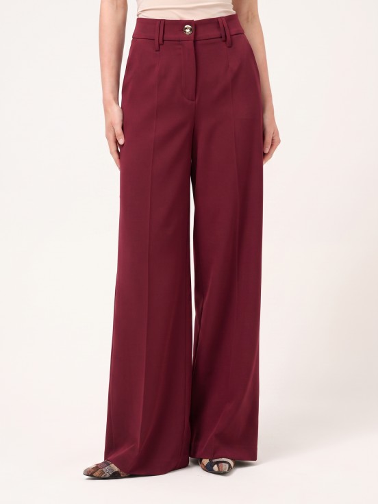 Calça larga lisa