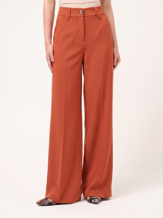 Calça larga lisa