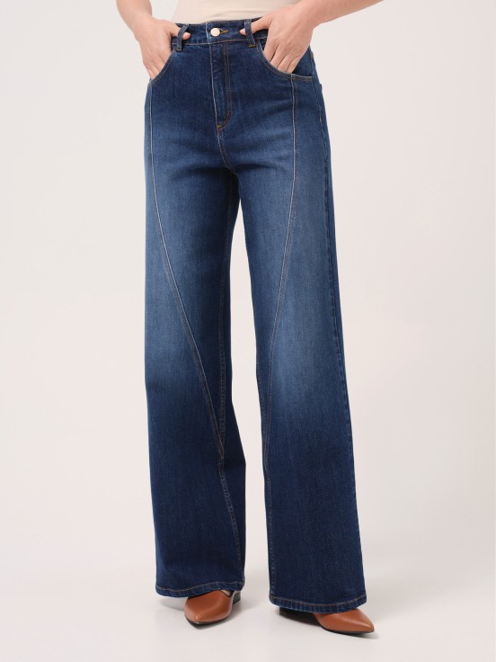 Calça de ganga wide leg