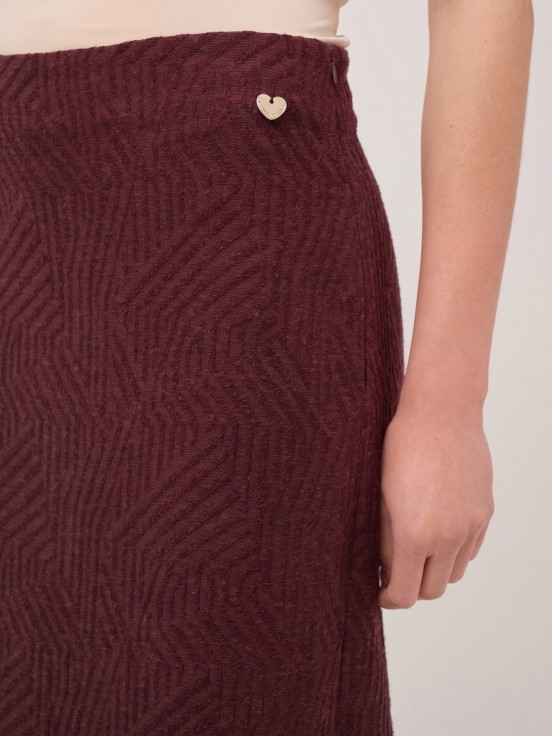 Midi knit skirt