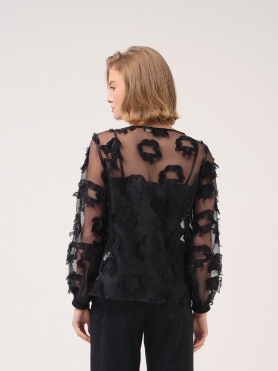 Blusa de georgette fil coup�