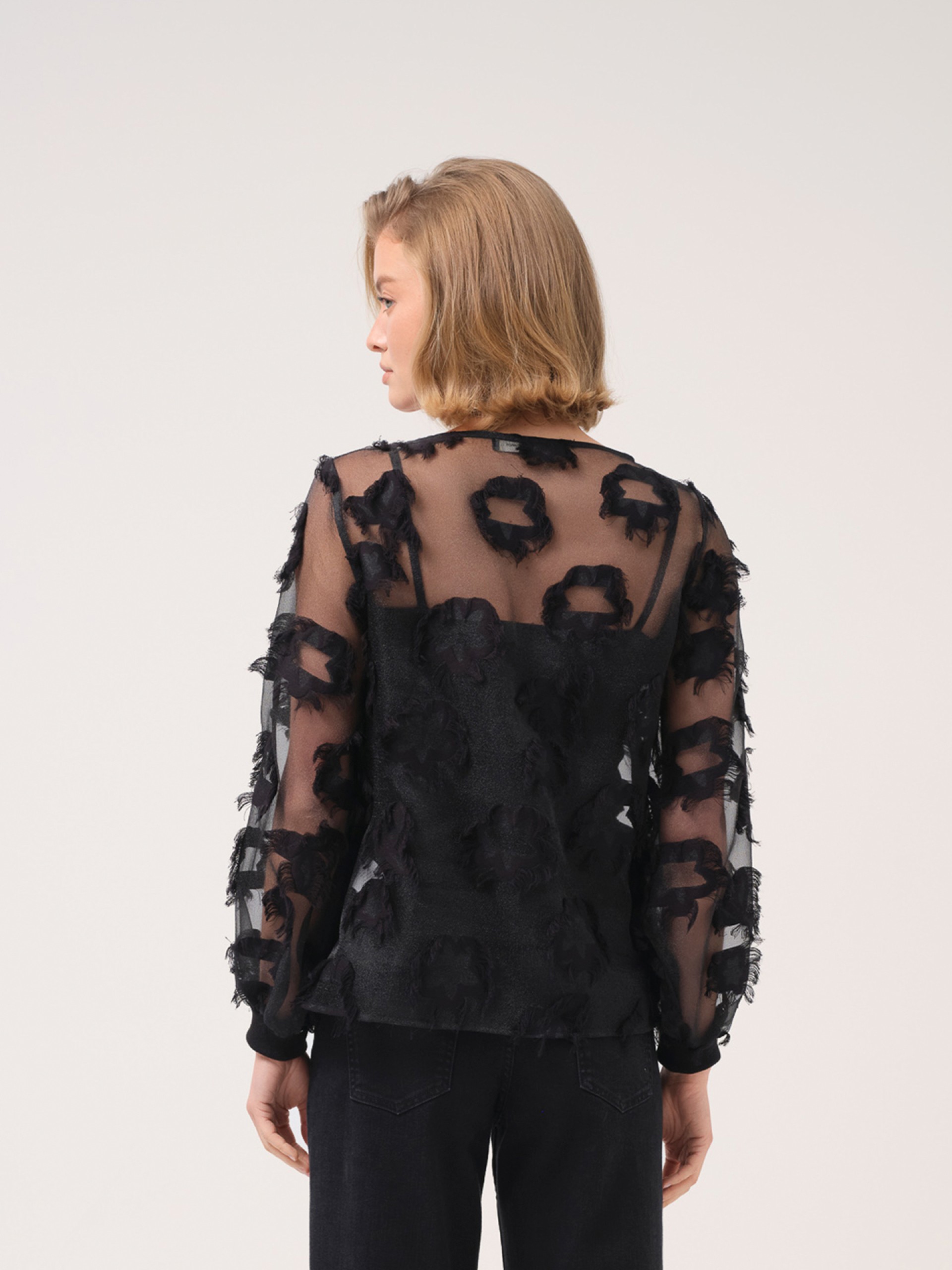 Fil coupé georgette blouse