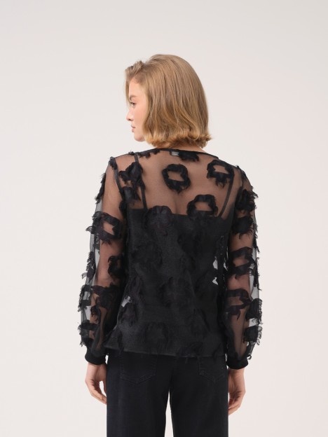 Blusa de georgette fil coup�
