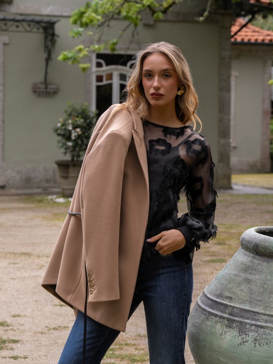Blusa de georgette fil coup�