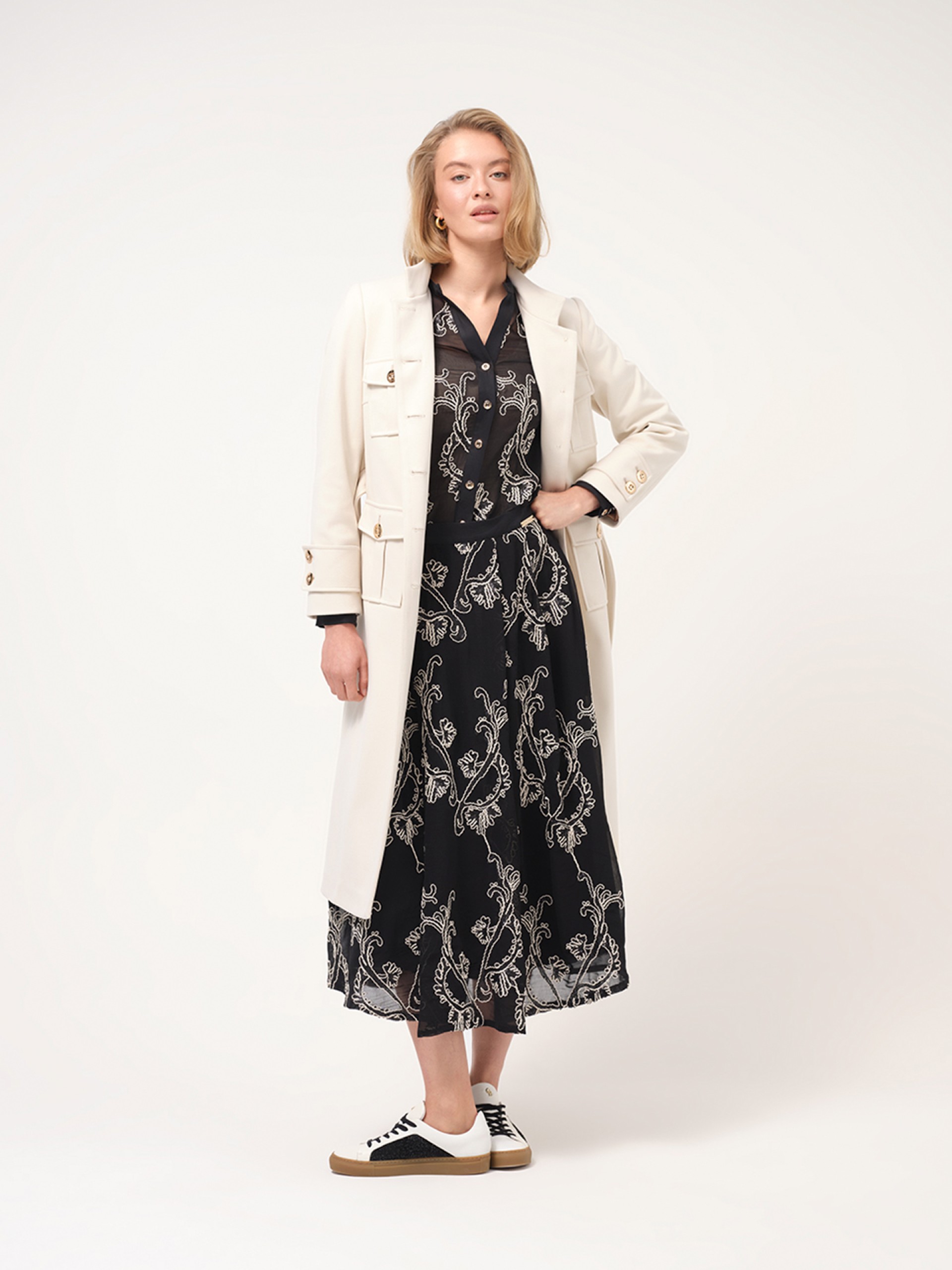 Mandarin-collar shirt