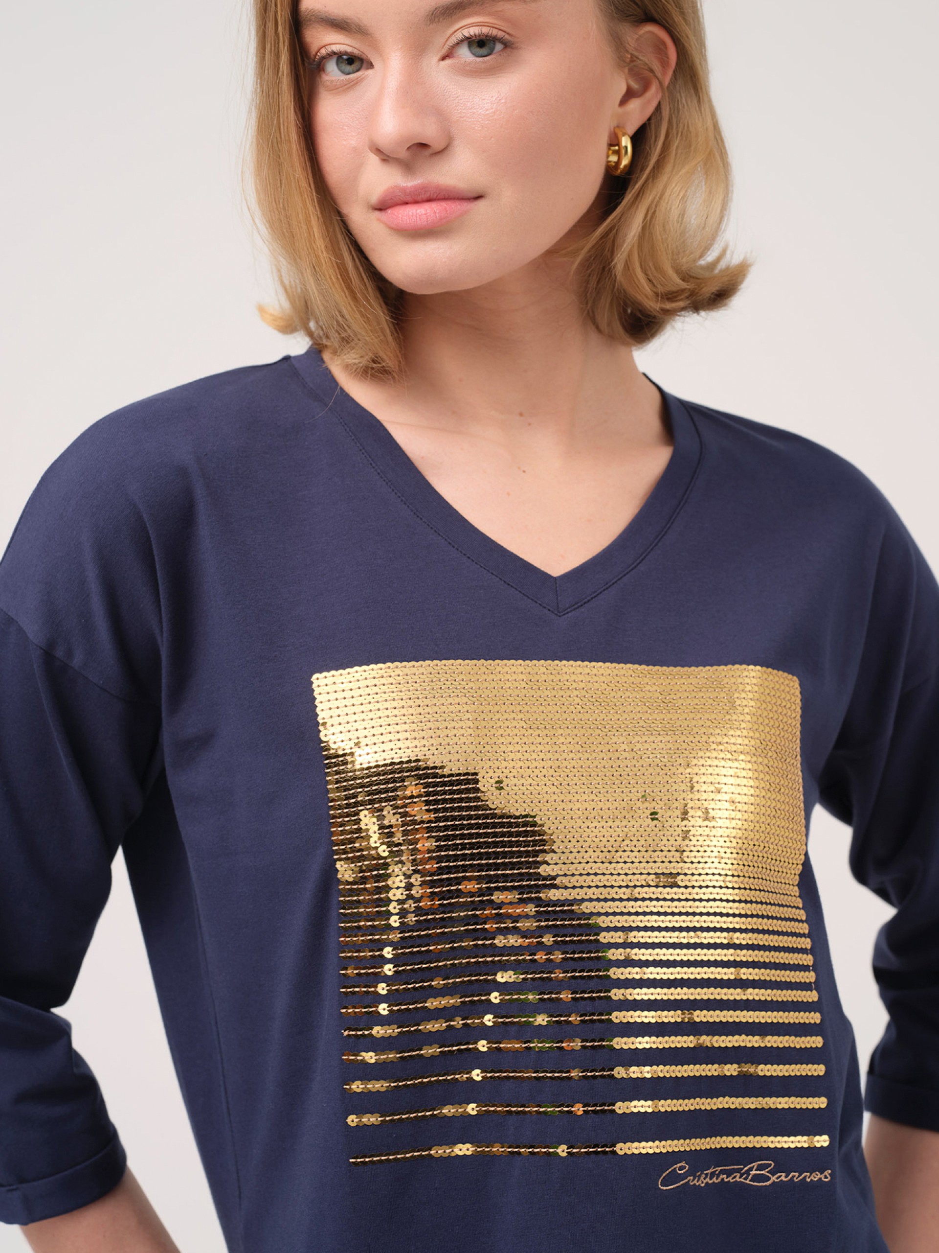 Camisola com mangas 3/4