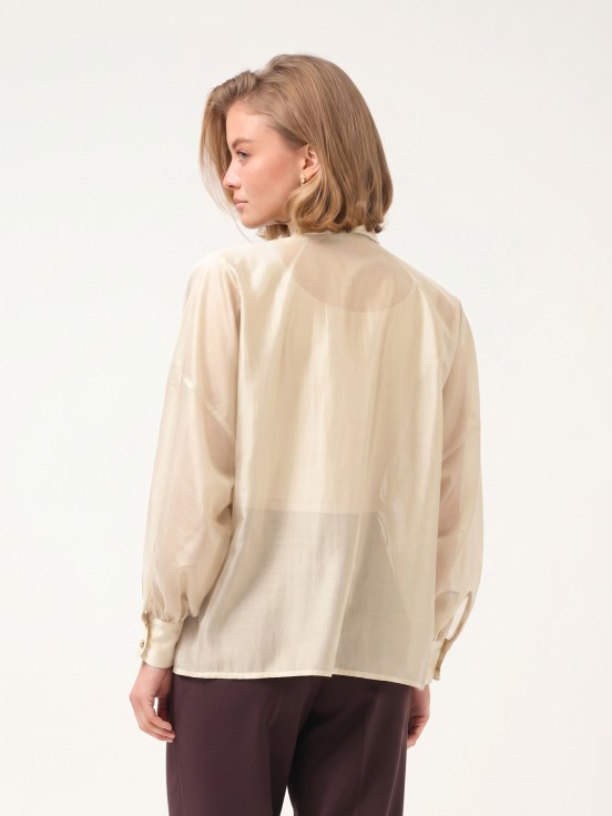 Blouse with pintucks