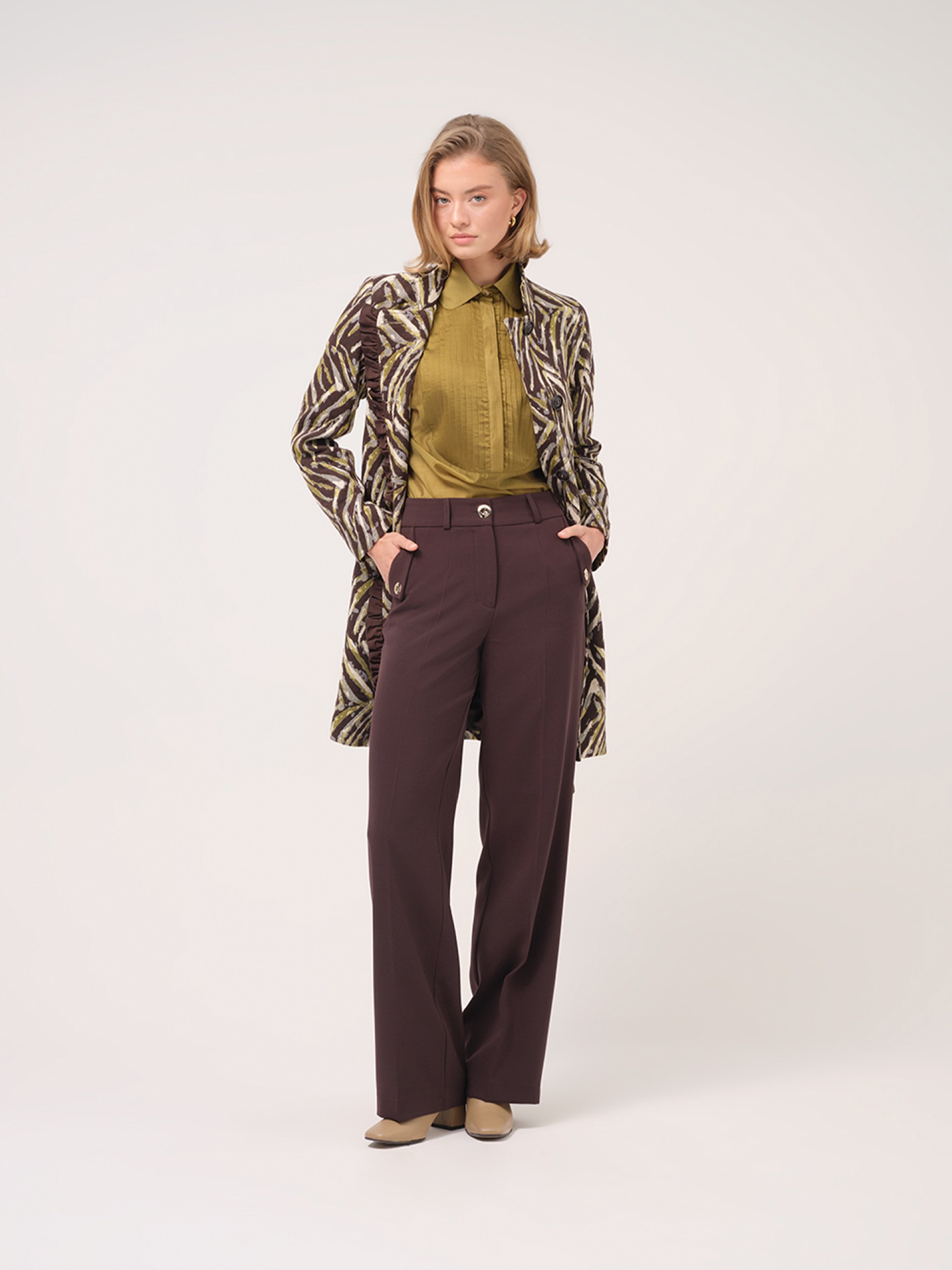 Blouse with pintucks