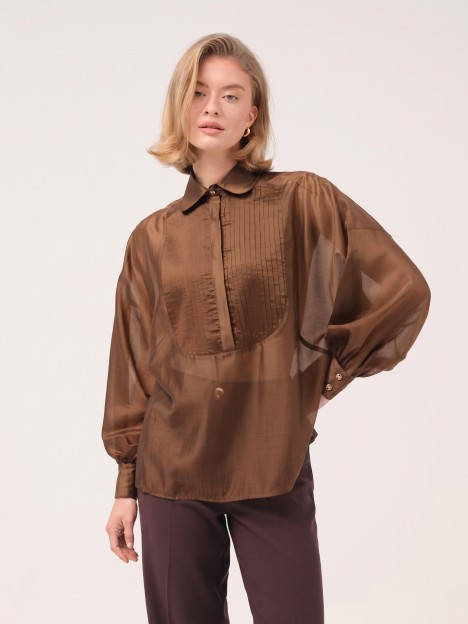 Blouse with pintucks