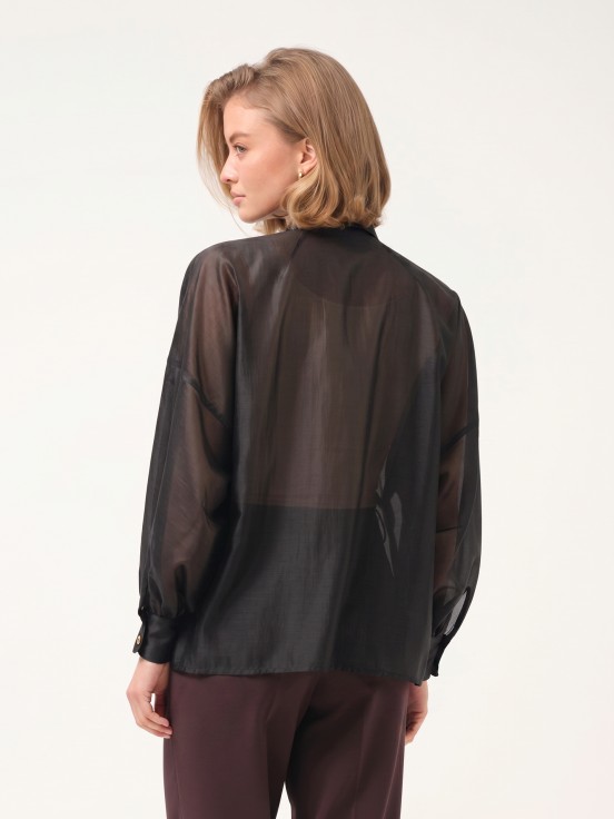 Blouse with pintucks