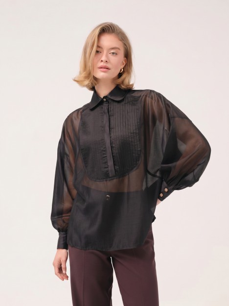 Blouse with pintucks Blouse with pintucks