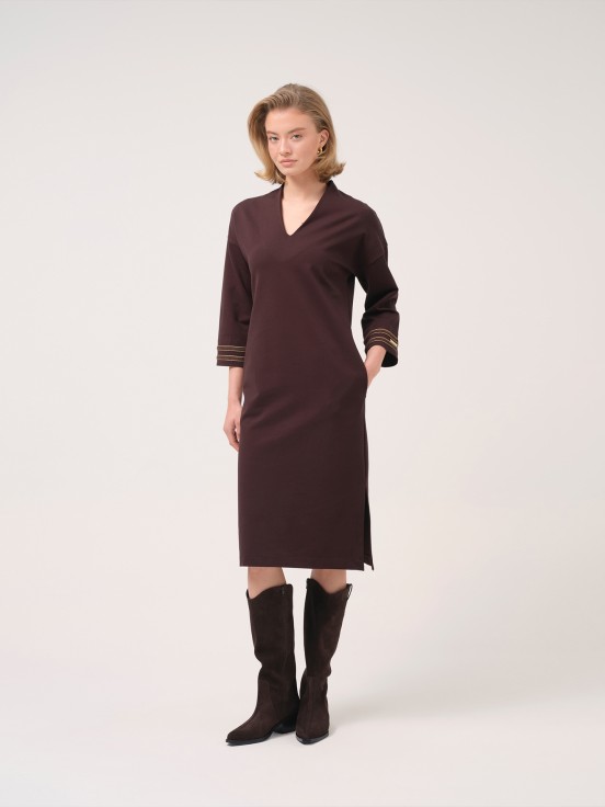 Vestido midi de malha