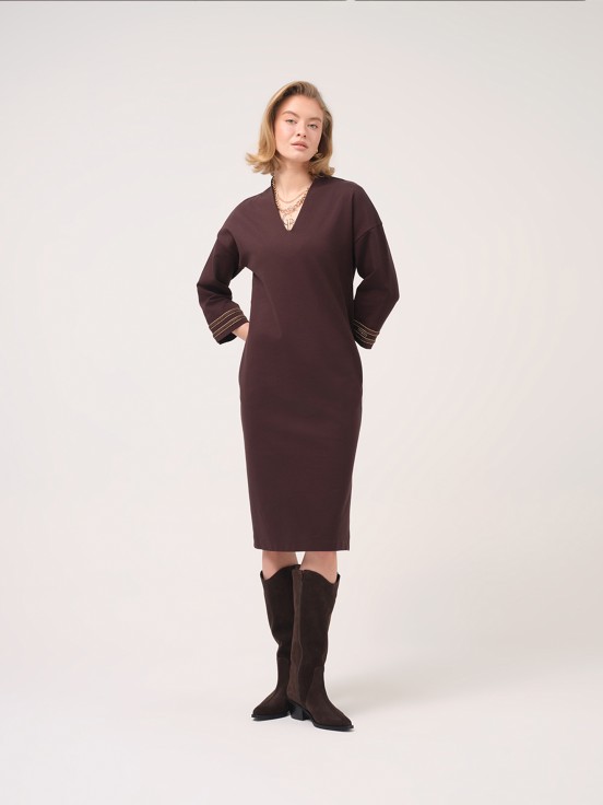 Vestido midi de malha