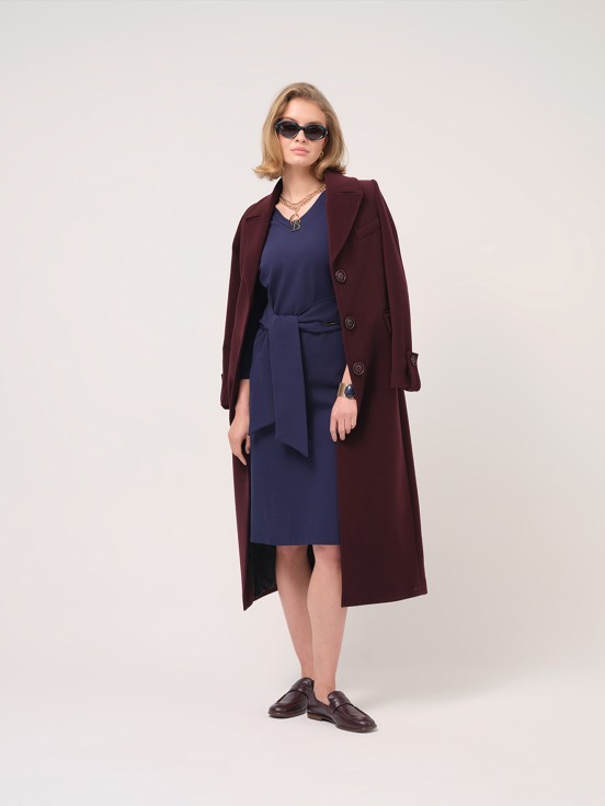 Midi knit dress with knot