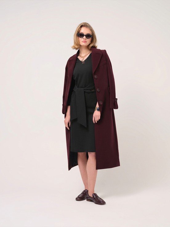 Midi knit dress with knot