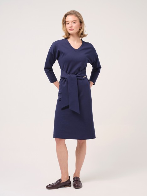Vestido midi de malha com n�