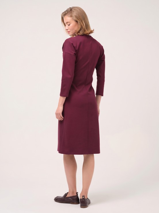 Midi knit dress with knot