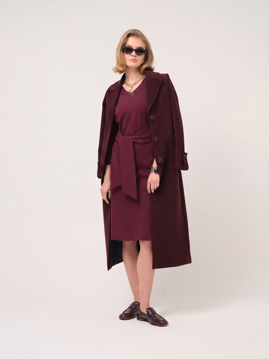 Midi knit dress with knot