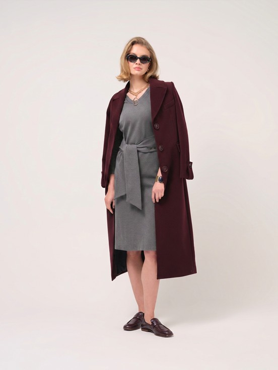 Midi knit dress with knot