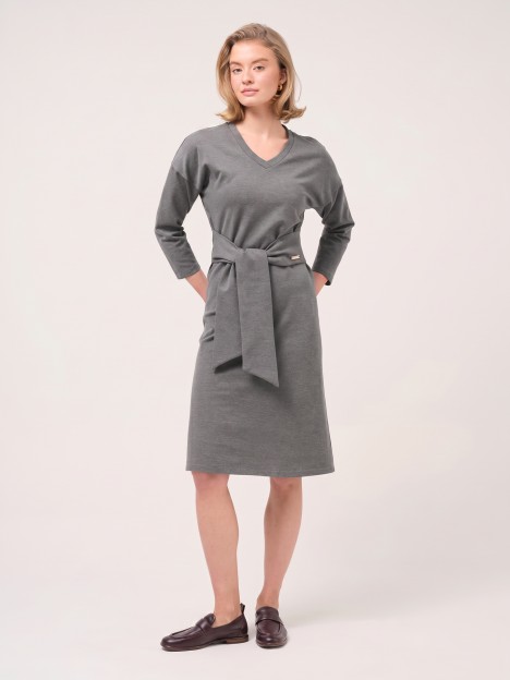 Midi knit dress with knot Midi knit dress with knot