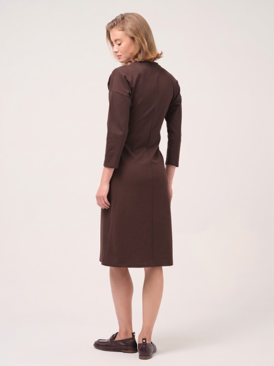 Midi knit dress with knot