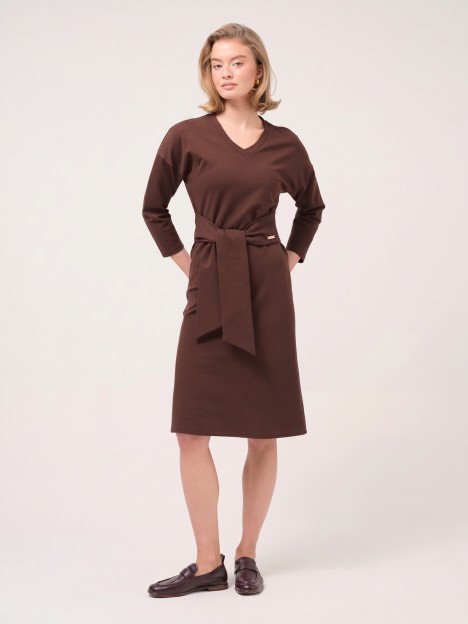 Midi knit dress with knot Midi knit dress with knot