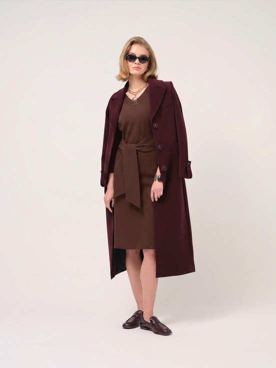 Midi knit dress with knot