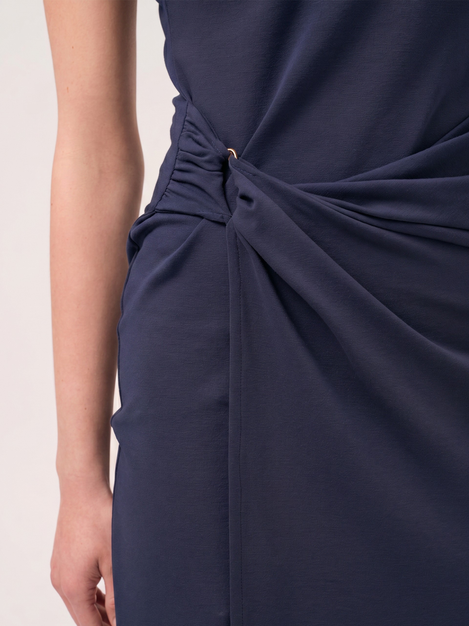 Long knitted wrap dress