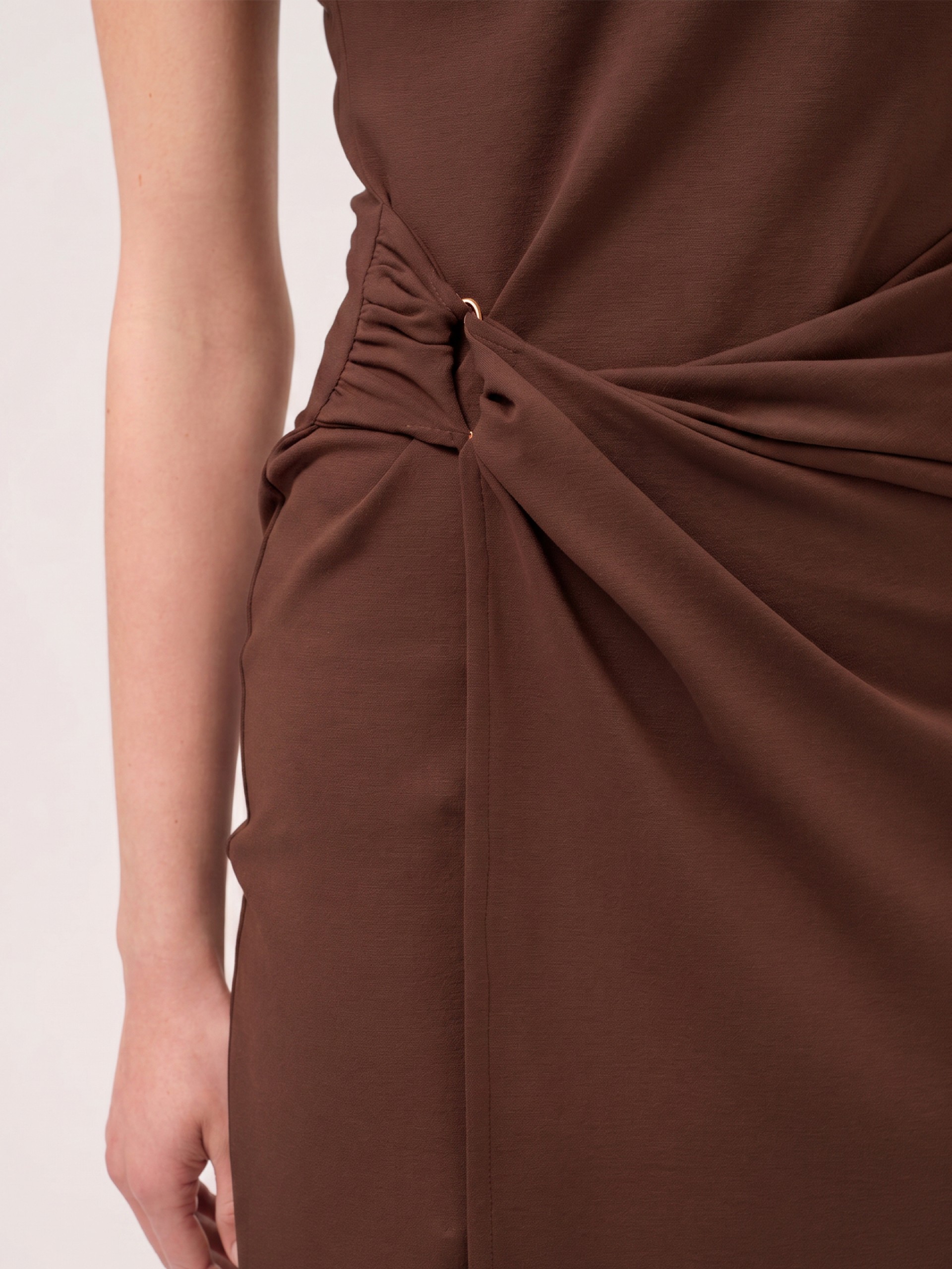 Long knitted wrap dress