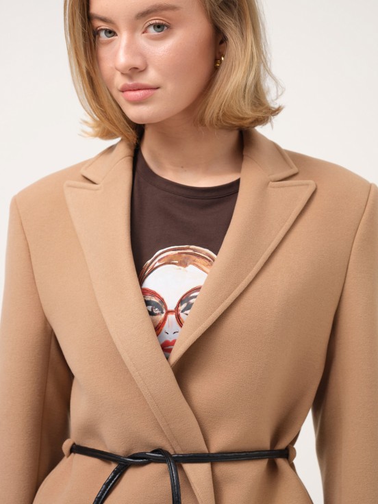 Blazer de fazenda com cinto