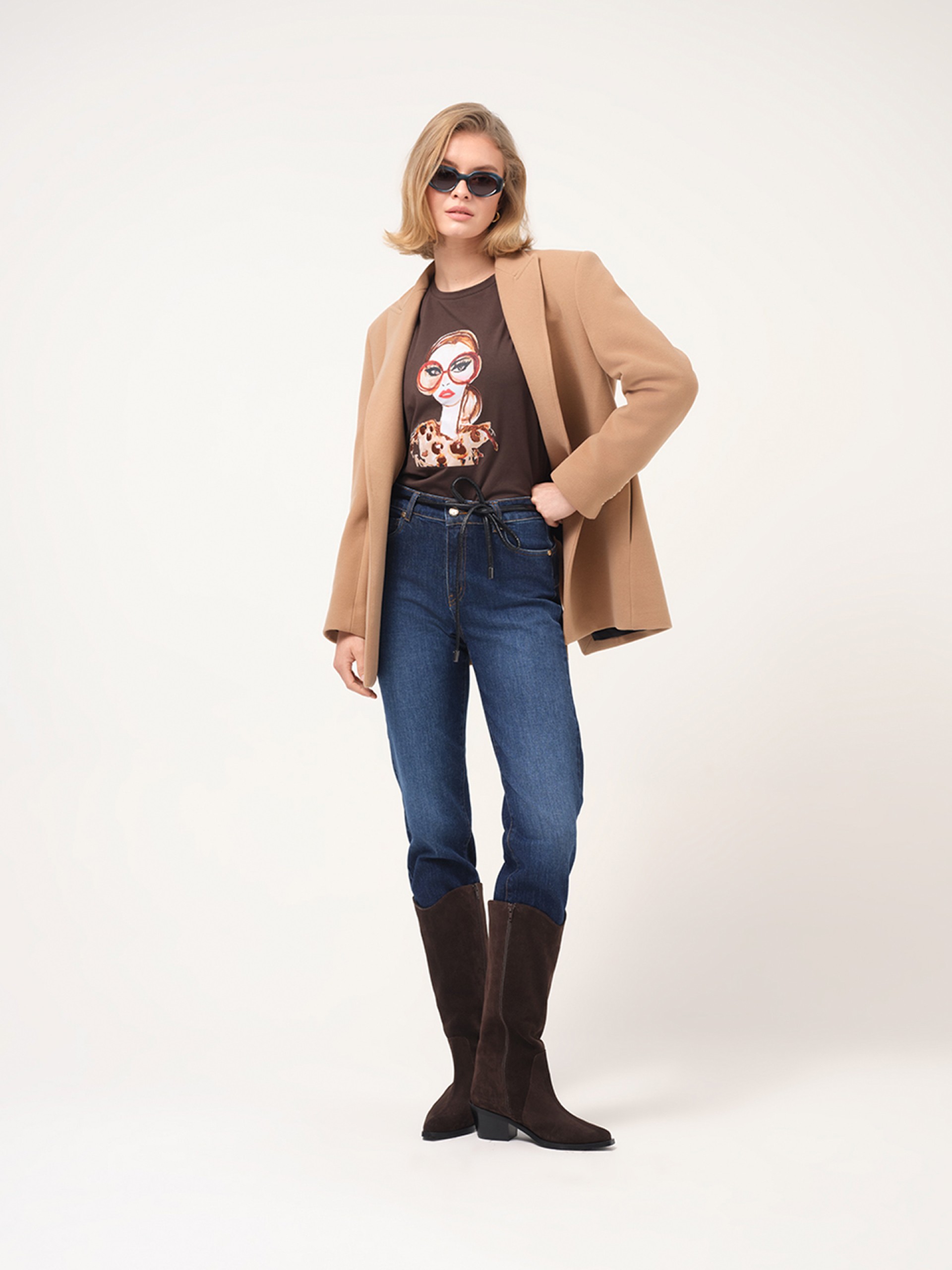 Blazer de fazenda com cinto