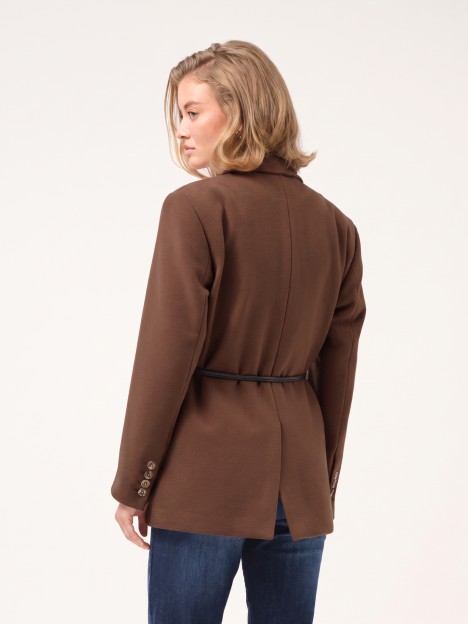 Woven blazer with belt Woven blazer with belt
