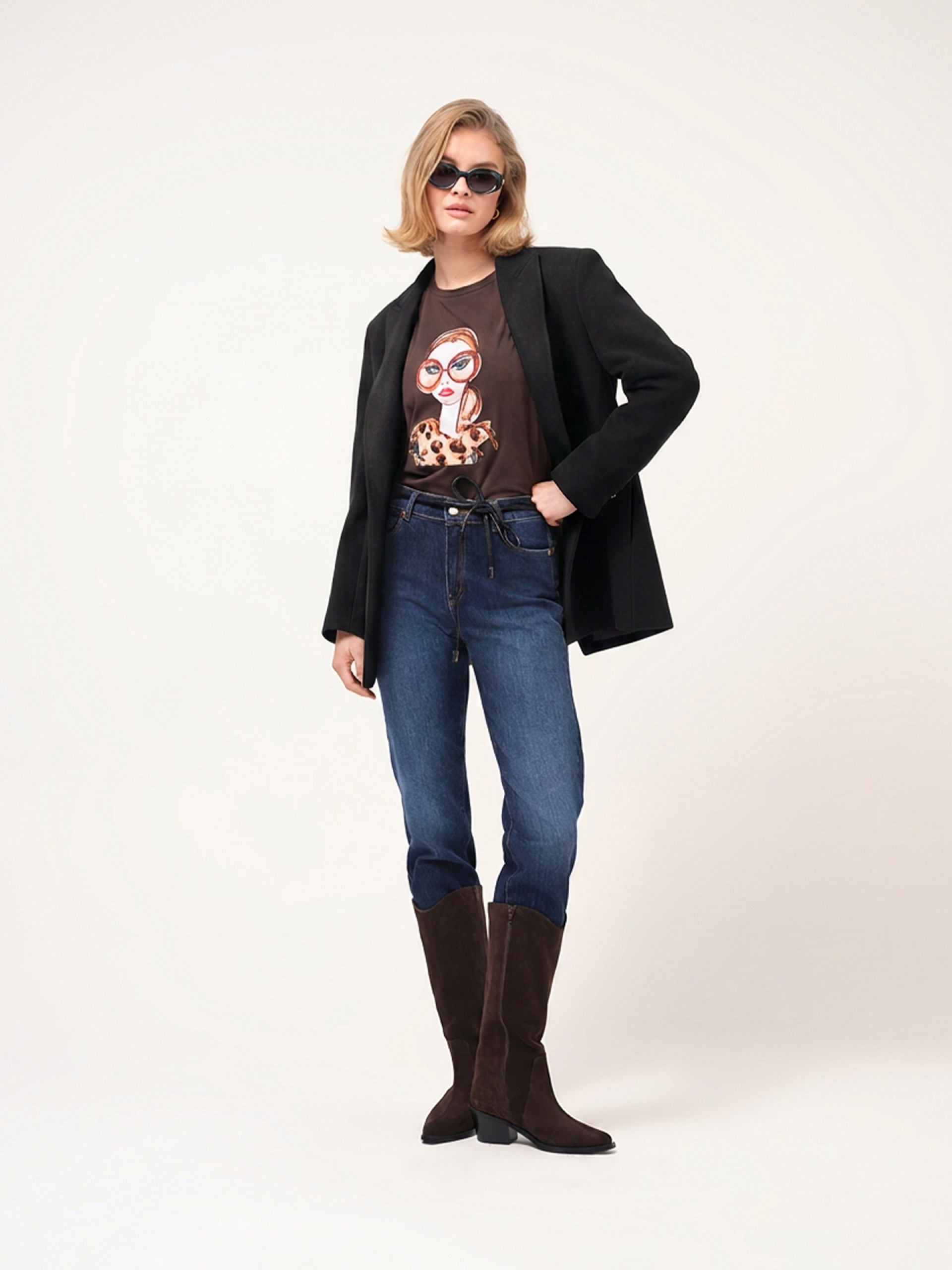 Blazer de fazenda com cinto