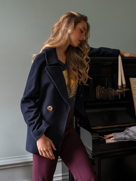Woven short coat