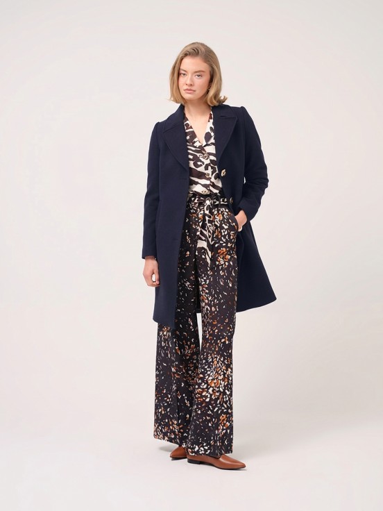 Fitted midi coat