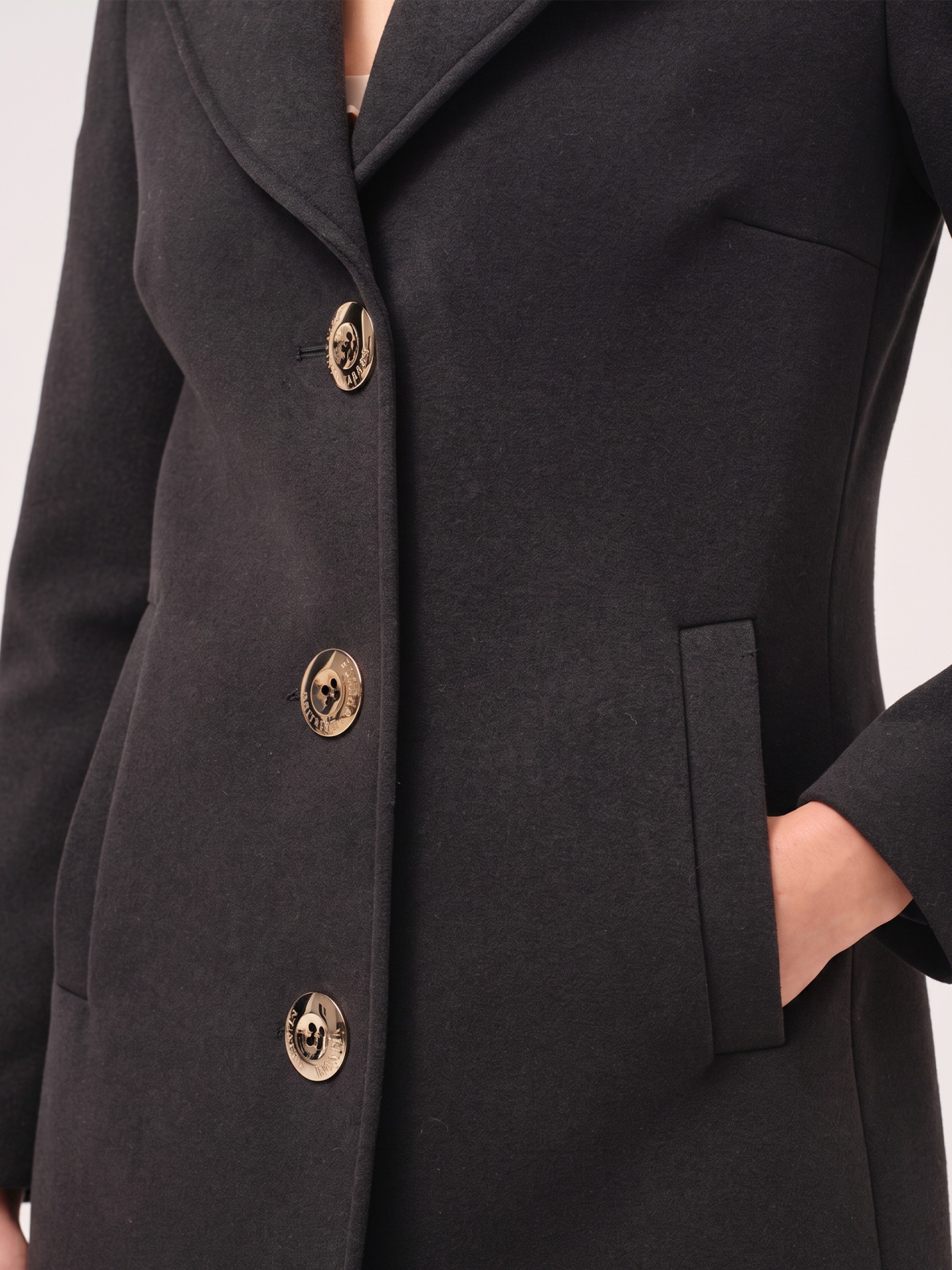 Fitted midi coat